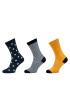 Pepe Jeans Комплект 3 чифта дълги чорапи мъжки Dot Cr 3P PLU30006 Черен - Pepit.bg