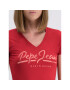 Pepe Jeans Тишърт Andrea PL504165 Червен Longline Fit - Pepit.bg
