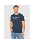 Pepe Jeans Тишърт Essential Denim PM503992 Тъмносин Regular Fit - Pepit.bg