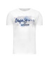 Pepe Jeans Тишърт Golders PM503213 Бял Slim Fit - Pepit.bg