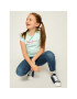 Pepe Jeans Тишърт Hana Glitter PG502442 Зелен Regular Fit - Pepit.bg