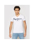 Pepe Jeans Тишърт Original Stretch V PM500373 Бял Slim Fit - Pepit.bg