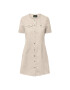 Pieces Дънкова рокля 17133341 Екрю Regular Fit - Pepit.bg