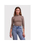 Pieces Поло Kitte 17127241 Кафяв Slim Fit - Pepit.bg
