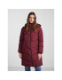 Pieces Пухено яке 17126619 Бордо Regular Fit - Pepit.bg