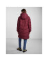 Pieces Пухено яке 17126619 Бордо Regular Fit - Pepit.bg