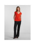 Pieces Тишърт 17095260 Червен Regular Fit - Pepit.bg