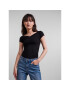 Pieces Тишърт 17106393 Черен Slim Fit - Pepit.bg