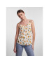 Pieces топ 17135284 Екрю Regular Fit - Pepit.bg