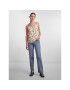 Pieces топ 17135284 Екрю Regular Fit - Pepit.bg