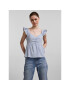 Pieces топ Serra 17126222 Син Regular Fit - Pepit.bg