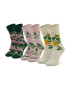 Rainbow Socks Комплект 3 чифта дълги чорапи дамски Box Flower Розов - Pepit.bg