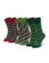 Rainbow Socks Комплект 3 чифта дълги чорапи мъжки Xmas Socks Box Stripes Pak 3 Зелен - Pepit.bg