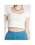 Reebok Тишърт Classics Cropped Jersey T-Shirt HS0362 Бял - Pepit.bg