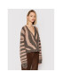 Remain Кардиган Cami Cardigan Knit Zebra Print RM331 Кафяв Regular Fit - Pepit.bg