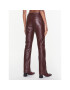 Remain Кожени панталони Leather Zipper RM2053 Бордо Straight Fit - Pepit.bg