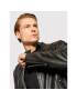 Replay Кожено яке M8246.000.84404 Черен Regular Fit - Pepit.bg