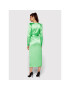 ROTATE Коктейлна рокля Bridget Long Dress RT1653 Зелен Regular Fit - Pepit.bg