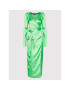 ROTATE Коктейлна рокля Bridget Long Dress RT1653 Зелен Regular Fit - Pepit.bg