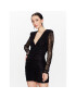 ROTATE Коктейлна рокля Mesh Lace Rushed RT2497 Черен Regular Fit - Pepit.bg