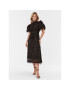 ROTATE Коктейлна рокля Sequin Midi Puff 111627100 Черен Regular Fit - Pepit.bg
