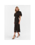 ROTATE Коктейлна рокля Sequin Midi Puff 111627100 Черен Regular Fit - Pepit.bg