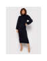 ROTATE Плетена рокля Belinda Dress RT697 Тъмносин Regular Fit - Pepit.bg