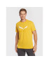 Salewa Тишърт Solidlogo Dry 27018 Жълт Regular Fit - Pepit.bg