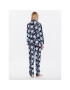 Seidensticker Пижама Classic Pajama Set Flowers Тъмносин Straight Fit - Pepit.bg