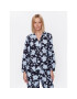 Seidensticker Пижама Classic Pajama Set Flowers Тъмносин Straight Fit - Pepit.bg