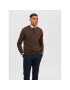 Selected Homme Пуловер 16074682 Кафяв Regular Fit - Pepit.bg