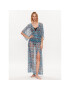 Selmark Плажна рокля BH695 Син Relaxed Fit - Pepit.bg