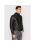 Serge Pariente Кожено яке Random Shearling Collar Черен Regular Fit - Pepit.bg