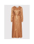 Simple Ежедневна рокля SUD070 Кафяв Regular Fit - Pepit.bg