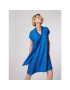 Simple Коктейлна рокля SUD509-03 Син Relaxed Fit - Pepit.bg