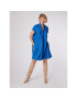 Simple Коктейлна рокля SUD509-03 Син Relaxed Fit - Pepit.bg