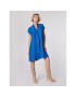 Simple Коктейлна рокля SUD509-03 Син Relaxed Fit - Pepit.bg