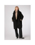 Simple Кожено палто PLD508-01 Черен Relaxed Fit - Pepit.bg