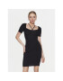 Simple Плетена рокля SUD003 Черен Slim Fit - Pepit.bg