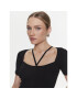 Simple Плетена рокля SUD003 Черен Slim Fit - Pepit.bg