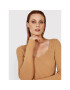Simple Плетена рокля SUD022 Кафяв Slim Fit - Pepit.bg