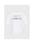 Simple Тишърт TSD550-01 Бял Relaxed Fit - Pepit.bg