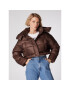 Simple Зимно яке KUD500-01 Кафяв Oversize - Pepit.bg
