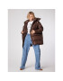 Simple Зимно яке KUD500-01 Кафяв Oversize - Pepit.bg