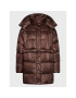 Simple Зимно яке KUD500-01 Кафяв Oversize - Pepit.bg