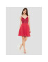 Swing Коктейлна рокля 5AE19300 Червен Slim Fit - Pepit.bg