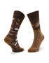 Todo Socks Дълги чорапи unisex Smart Owl Кафяв - Pepit.bg