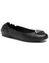 Tommy Hilfiger Балеринки Th Basic Leather Ballerina FW0FW05727 Черен - Pepit.bg