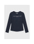 Tommy Hilfiger Блуза Essential KG0KG05247 M Тъмносин Regular Fit - Pepit.bg