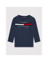 Tommy Hilfiger Блуза Flag Rib Insert KB0KB06951 M Тъмносин Regular Fit - Pepit.bg